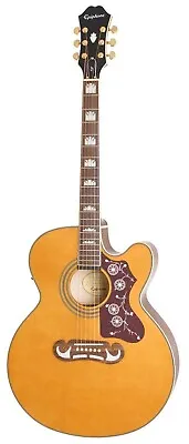 Epiphone J-200EC Studio VN Vintage Natural EJ-200SCE Acoustic Guitar • $615