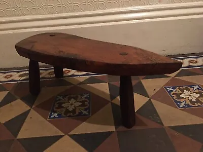 Antique Long Stool Cutlers 3 Legged Elm Bench/plant Table  • £145