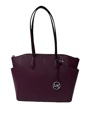 Michael Kors Marilyn Medium Top Zip Leather Tote 30S26AT2L Merlot - NEW WITH TAG • $109.99