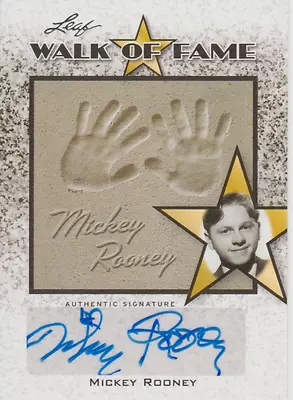 Mickey Rooney 2011 Leaf Walk Of Fame Autograph Auto Card WR-MR1 • $150