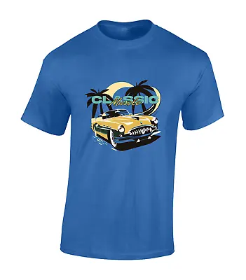 Classic Muscle Car Mens T Shirt Retro Classic American Car Fan Gift Idea Present • £8.99