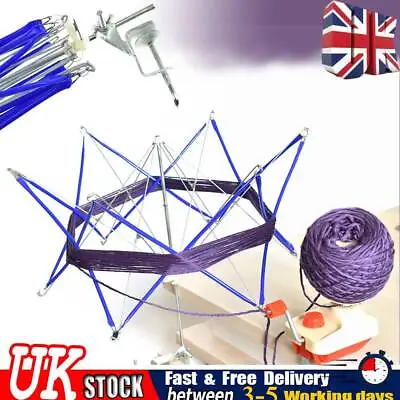 £12.99 • Buy Patchwork Thread Winder Knitting Umbrella Swift Wool Yarn String Winder