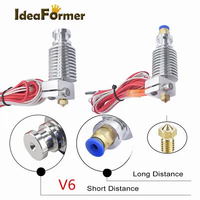 12/24V V6 Bowden/Wade Extruder J-head Hotend For 3D Printer 1.75/3.0mm Filament • $6.29