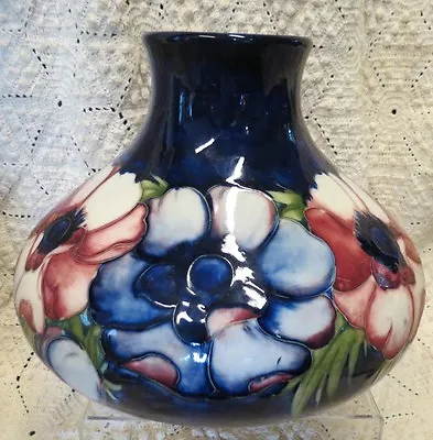 Huge Moorcroft Anemone Design Signed Vase - Scrumptious - Circa 1940 • $1495