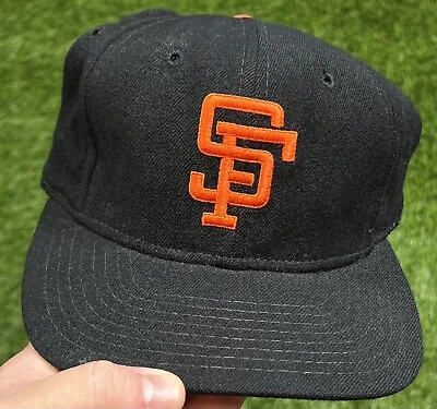 Vintage 90's Sports Specialties San Francisco Giants MLB Fitted Hat 6 7/8 Black • $38.69