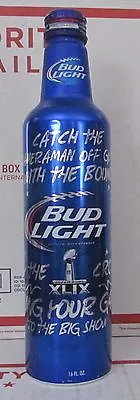 $8 • Buy Beer Bud Light NFL SUPER BOWL 49 XLIX 502491 Aluminum Empty Bottle Football 16oz