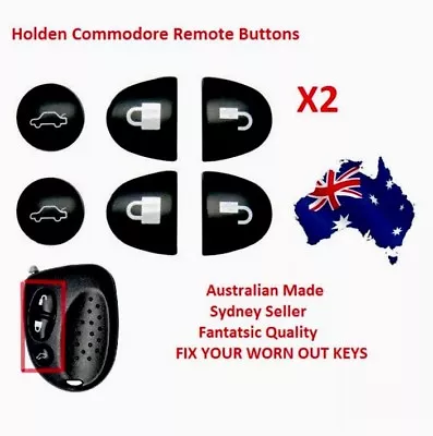 2X Sets Key Remote Buttons Holden Commodore Key Buttons VS VT VX VY VZ WH WK WL • $4.75