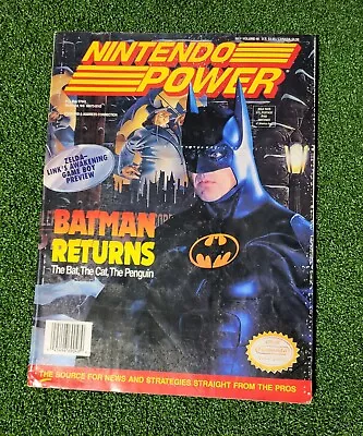 Nintendo Power Magazine Volume 48 - Batman Returns + Poster + Trading Cards • $60