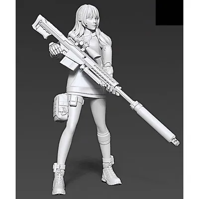 1:35 Resin Figure Model Kit Future Female Sniper Unassembled Unpainted • $13.56