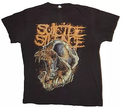 Suicide Silenced Short Sleeve Y2K T-Shirt Men's Large Mitch Lucker Skull • $49.99