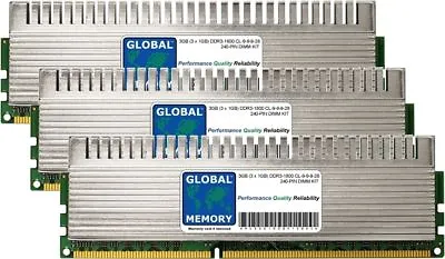 3GB (3 X 1GB) DDR3 1800MHz PC3-14400 240-PIN DIMM OVERCLOCK GAMING PC RAM KIT • £75