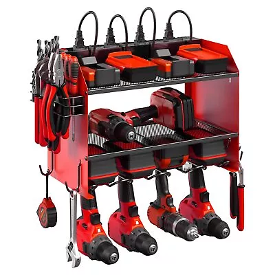 Modular Power Tool Organizer Wall Mount With Charging Station. Garage 4 Drill... • $98.04