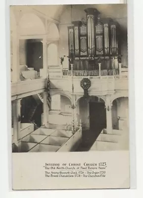 Postcard Interior Old North Christ Church Of Paul Revere Fame Boston Ma Box Pews • £5.79