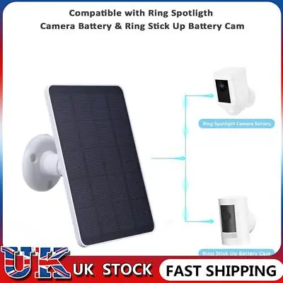 £15.69 • Buy 20W Solar Panel Powered LED Light Bulb For Ring Camera Spotlight &Cam Portable
