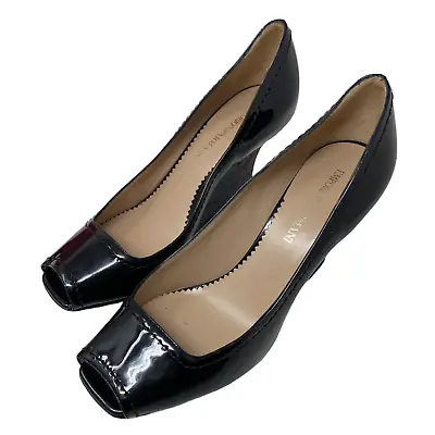 £28.87 • Buy Emporio Armani Wedge Healed Womens Leather Shoes Uk-4 Eu-37 Us-7