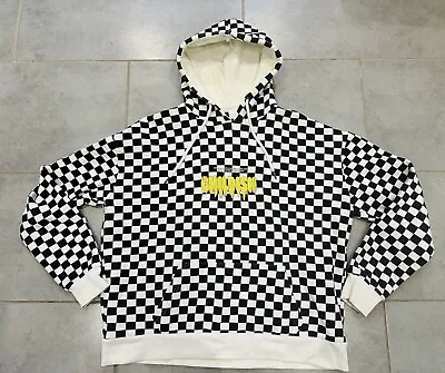 Childish (TGF) Black And White Checked Checkered Hoodie - Size Small S • £32.99