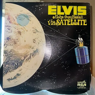 Aloha From Hawaii Via Satellite By Presley Elvis With Moon Cutout Very Rare!! • $300