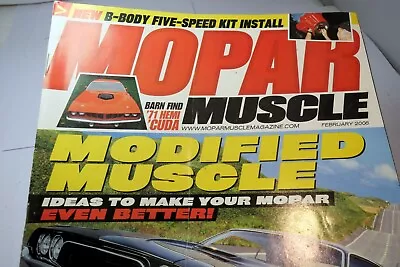 MOPAR Muscle Magazine February 2008 Modified Muscle Barn '71 HEMI Cuda 6.1L  • $9.98
