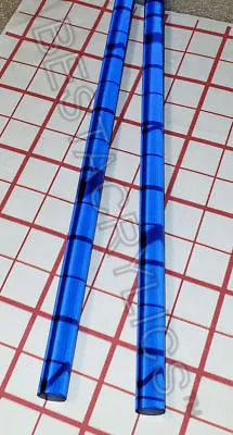 2 Clear Blue Translucent 1/2  Diameter Acrylic Plexiglass Color Rod 12” Long .50 • $11.49