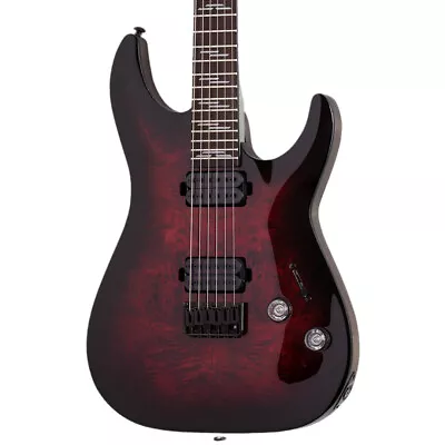 Schecter Omen Elite 6 Left-Handed Electric Guitar Black Cherry Burst • $521.55