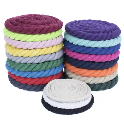 Premium Super Soft Colored Twisted Cotton Rope - 1/2  Diameter Multiple Lengths • $8.99