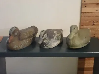 Lot Of 3 Vintage Paper Mache Duck Decoys 1 Carry-Lite 2 Unmarked • $25