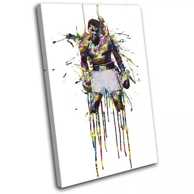 Muhammad Ali Boxing Colourful Sports SINGLE CANVAS WALL ART Picture Print • £19.99