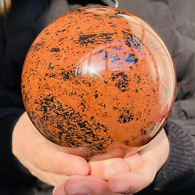 Natural Red Mahogany Obsidian Quartz Crystal Sphere Ball Healing 1360g • $49.04