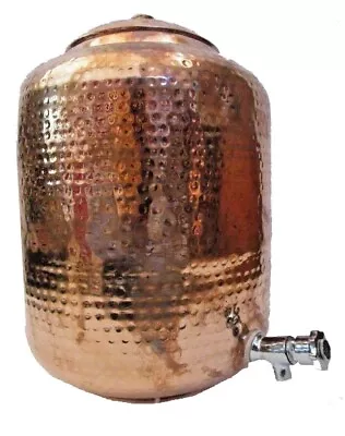 LARGE - 100% Copper / BRASS Water POT - BEST FOR HEALTH (669) • $222.85