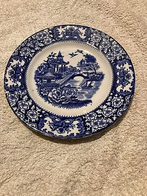 Vintage Antique Alton Ware Swinnertons 1930's Plate Blue And White Transfer Ware • £9.99