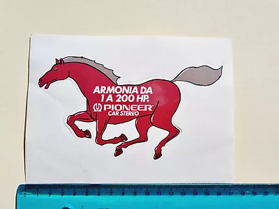 Adhesive Pioneer Car Stereo Horse Sticker Autocollant Aufkleber Vintage 80s • $29.72