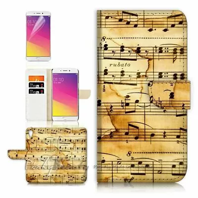 Music Sheet TPU Phone Wallet Case Cover For Optus X Start 2 - 21306 • $13.99
