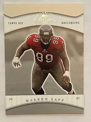 2001 Donruss Classics Warren Sapp Tampa Bay Buccaneers #91 • $0.99