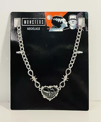 Universal Monsters The Bride Of Frankenstein Couple Heart Chain Choker Necklace • $21.95