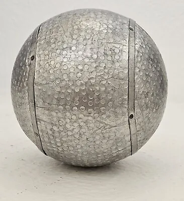 Mid-Century Modern Dimpled Aluminum Orb Sphere Ball Sculpture Rare 6 ×6  • $145