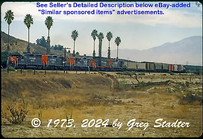 Southern Pacific GP35 #6611 Leads 3 GP9s And An ALCO C-415 @ Redlands CA (1973) • $11.50