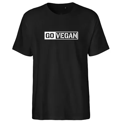 Mens Go Vegan Modern Gift Idea Souvenir Birthday Christmas Pol T-Shirt • $32.08