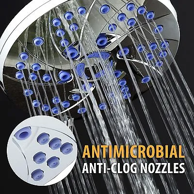$19.98 • Buy AquaDance® Antimicrobial High Pressure Rain Shower Head With 6-Settings 