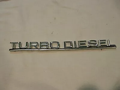 Mercedes 300SD Sedan TURBO DIESEL Rear Deck Lid OEM 1 Emblem • $20