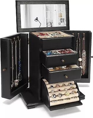 Jewelry Box For Women Rustic Wooden Jewelry Boxes & Organizers • $114.89