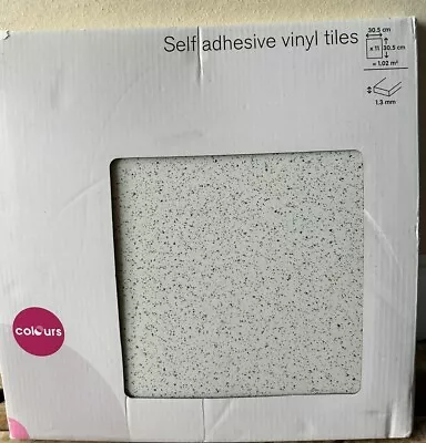 B & Q Self Adhesive Vinyl 14 Tiles Pack 30.5 X 30.5 Grey Effect Matt Finish X2 • £9.99