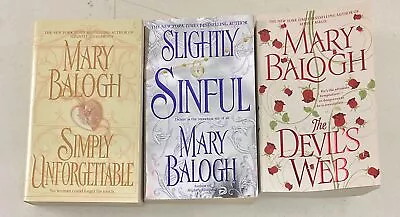 Lot Of 3 Mary Balogh Historical Romance Paperback Good To Very Good Cond. R-12 • $10