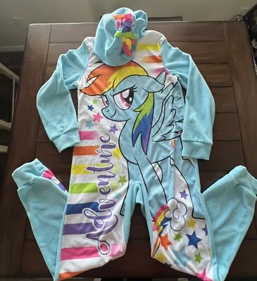 NEW (w/o Tags) Girls My Little Pony Hooded Blanket Sleeper Pajamas Size 10/12 • $10