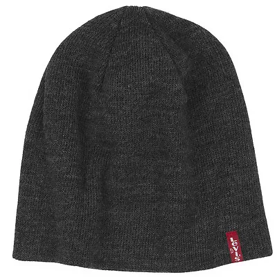 Mens Levis Pull On Beanie / Beany / Wooly Hat Otis - Dark Grey  • £19.99