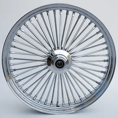 Chrome 48 King Spoke 23  X 3.5  Front Single Disc Wheel For Harley Custom Models • $358.14