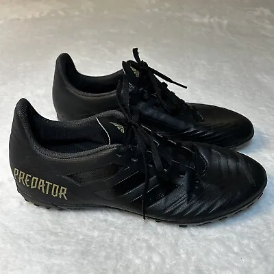 Adidas Predator 19.4 Mens Indoor Soccer Cleats 9.5 Black Athletic Sneakers Shoes • $29.99