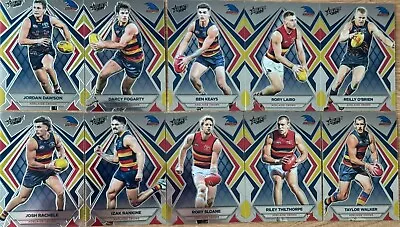 2024 Select Footy Stars Luminous Base Team Set  - ADELAIDE CROWS (10 Cards) • $5
