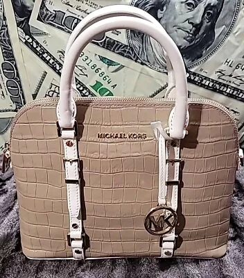 Michael Kors Bedford Legacy Medium Dome Leather Satchel Handbag • $19