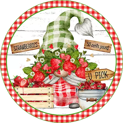 STRAWBERRY KNOME DESIGN  Metal Sign (READ DESCRIPTION) • $7.63