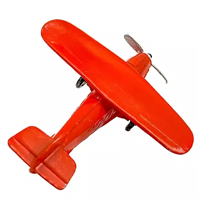 Vtg Orange Kansas City Toys Airplane Plane Toy Man Cave Manoil Barclay Slush WOW • $98